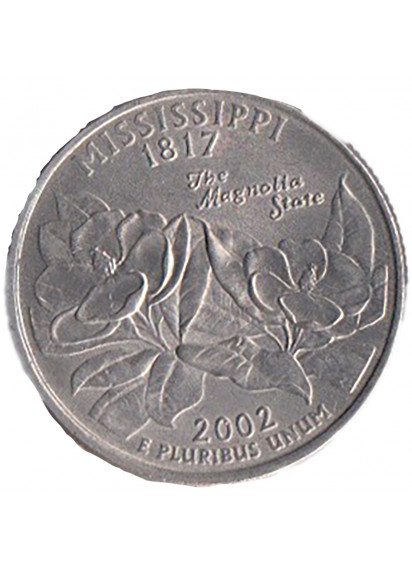 2002 - Quarter dollar United States Mississippi (P) Filadelfia
